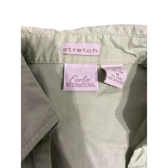 Fiorlini International Green Button-Up Corset Top - Size Medium - Picture 4 of 4